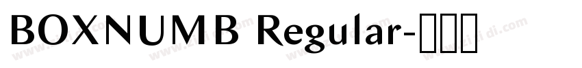 BOXNUMB Regular字体转换
